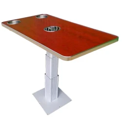 RV Back Camel Trailer Table, pernas de mesa de levantamento, mão manivela Tatami, veículo comercial, RV