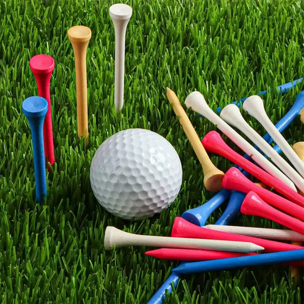 50Pcs/100Pcs Wooden Golf Tees, Durable White Wood Golf Ball Tees, Golf Training Accessories for Golf Course Practice