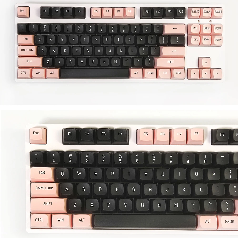149 tasti PBT Double Shot Keycaps 6.25U CSA English per Mx Switch tastiera meccanica Dual Color Injection Black Red Keycap