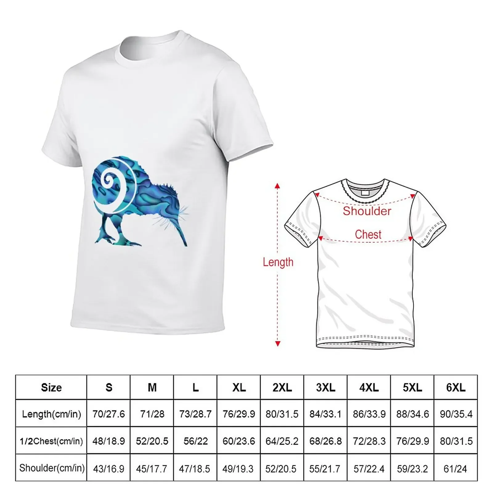 New Paua Kiwi T-Shirt Short sleeve summer top Aesthetic clothing Oversized t-shirt mens graphic t-shirts