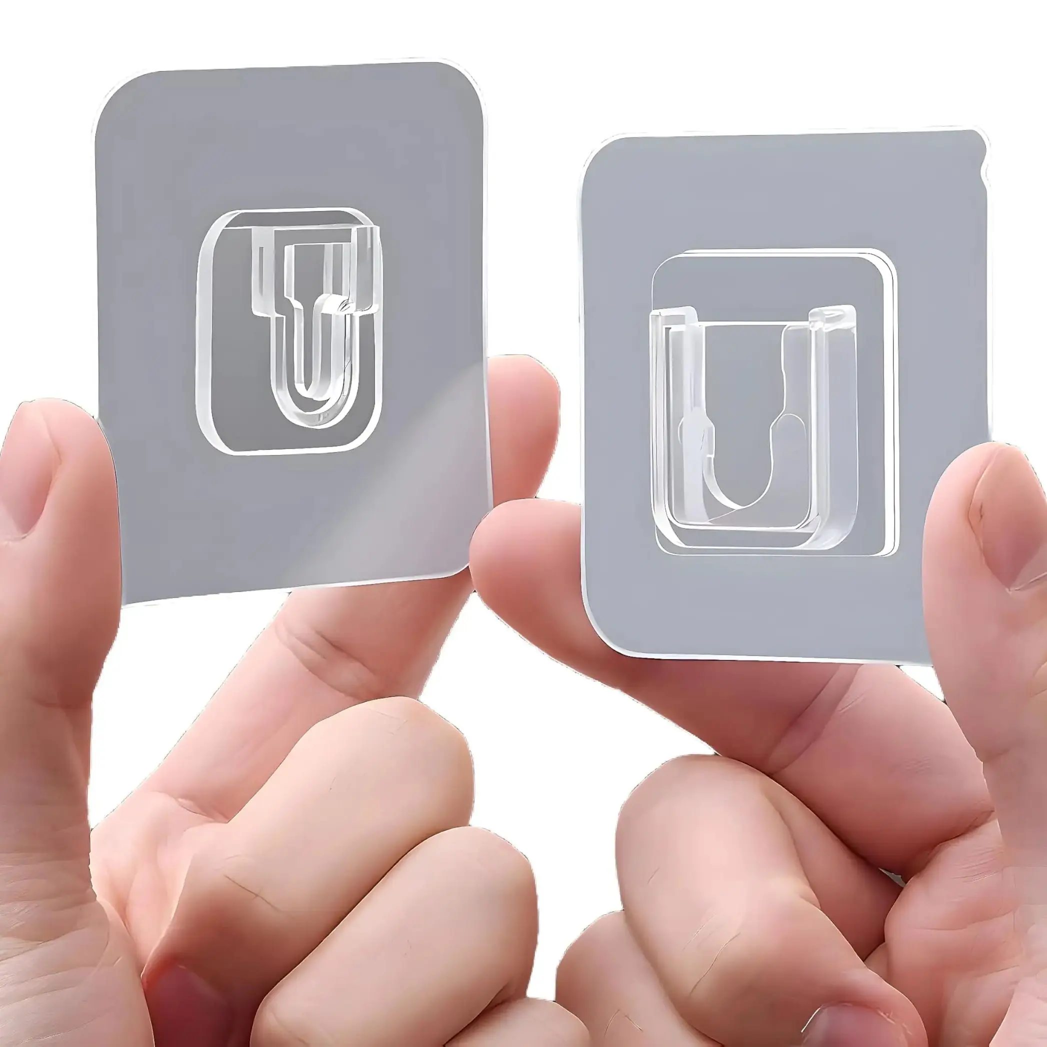 1/5/10 Paar doppelseitige Wandhaken, selbstklebender Wandhalter, transparenter Saugnapf-Haken, Wandhalter für Küche und Badezimmer
