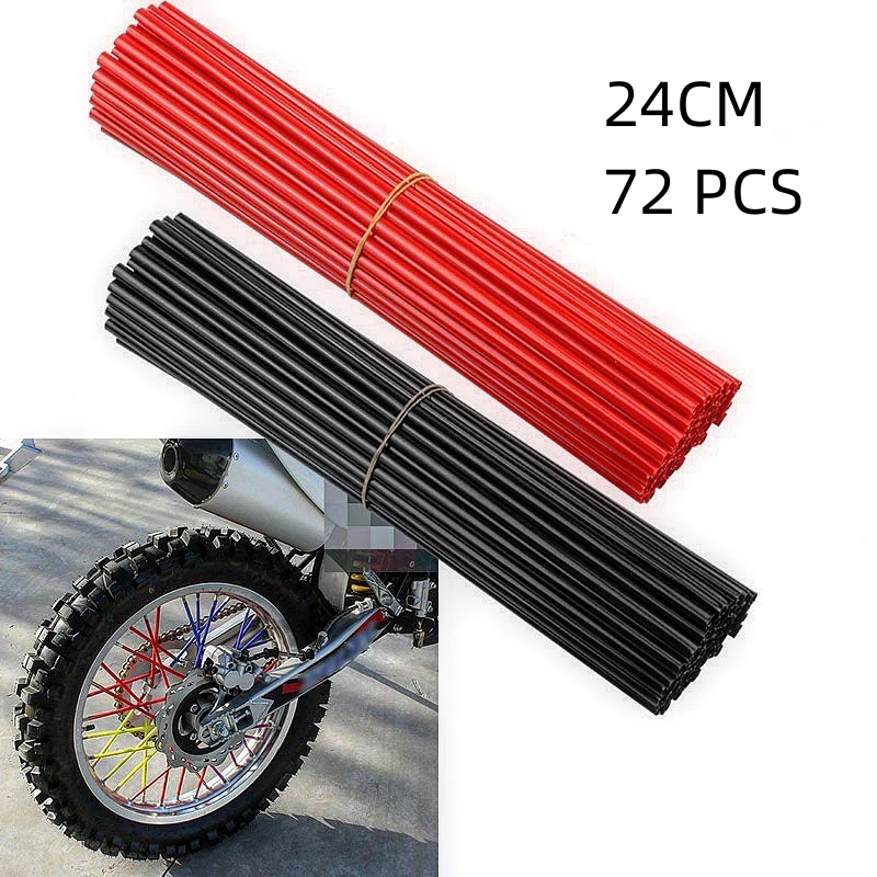 For KTM HONDA YAMAHA KAWASAKI Universal Motocross Motorcycle Dirt Bike Enduro Off Road Wheel Rim Spoke Skins Covers Accesories