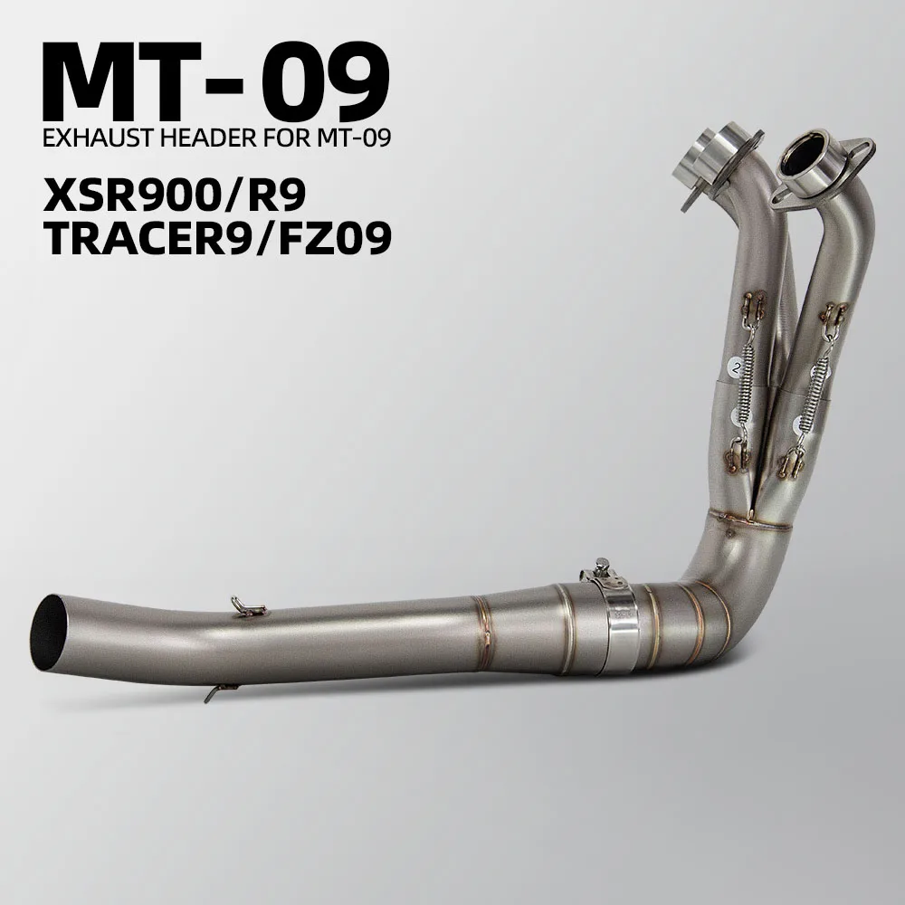 

Мотоциклетный аварийный коллектор 51 мм, нижняя выхлопная гоночная линия, коллекторная труба для Yamaha YZF R9 MT09 FZ09 XSR900 TRACER 9 GT 2021-2025