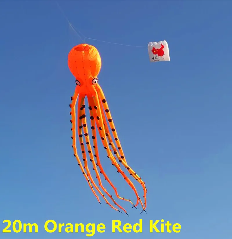 free shipping large octopus kite pendant ripstop nylon fabric alien inflatable 3d kite buggy kitesurf board kite outdoor toys