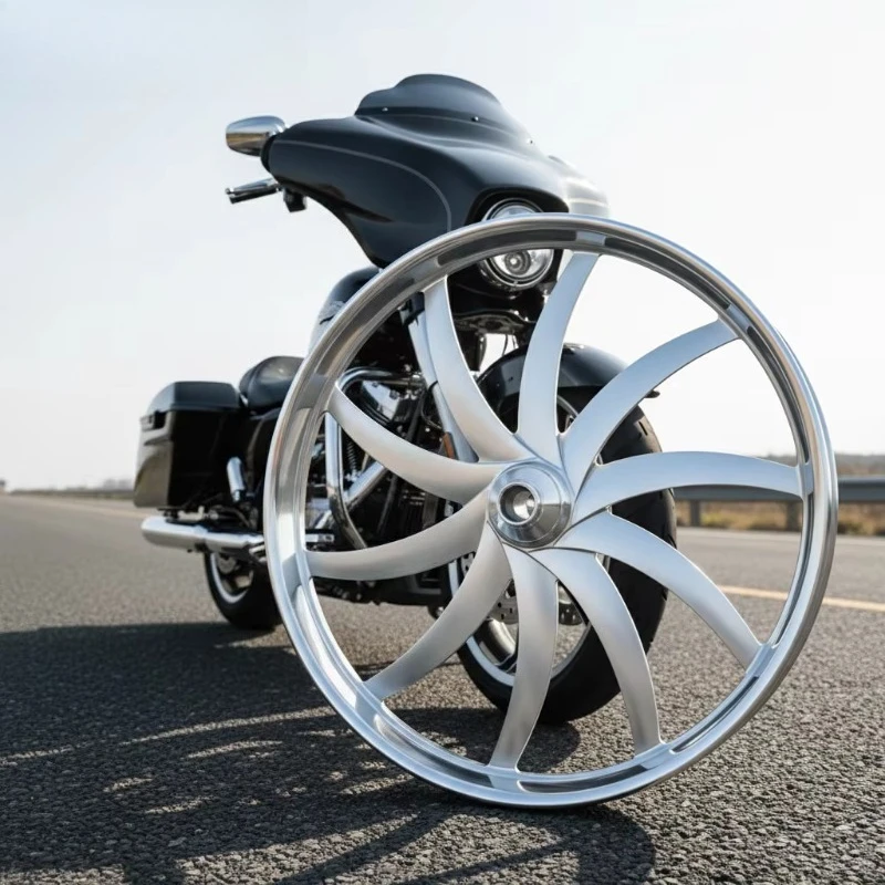 New CNC Machined Aluminum 19-30*3.5 Inch Chrome Motorcycle Wheel for Touring Road King Models 2008-2025