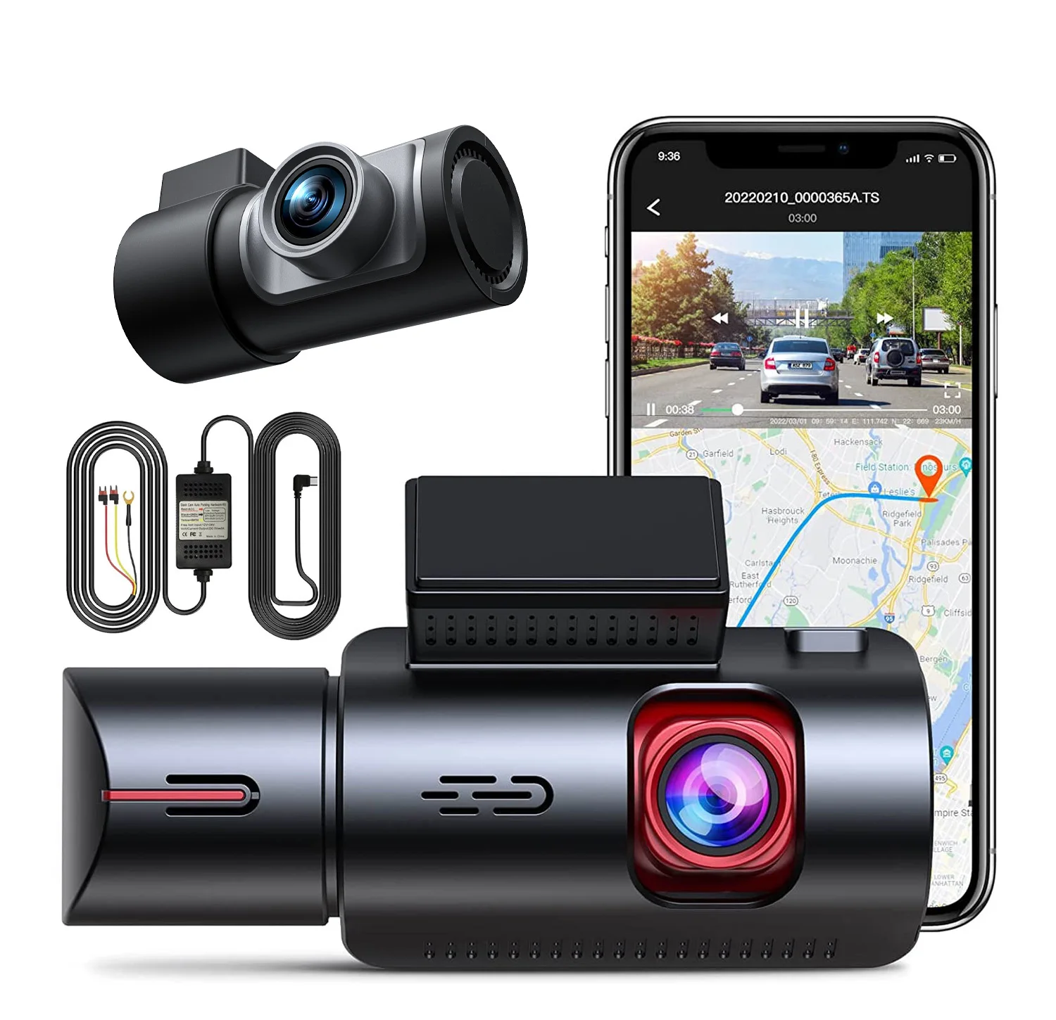 Cámara para Coche de 3 Canales - Dash Cam 3 Channel 1080P reseña y precio
