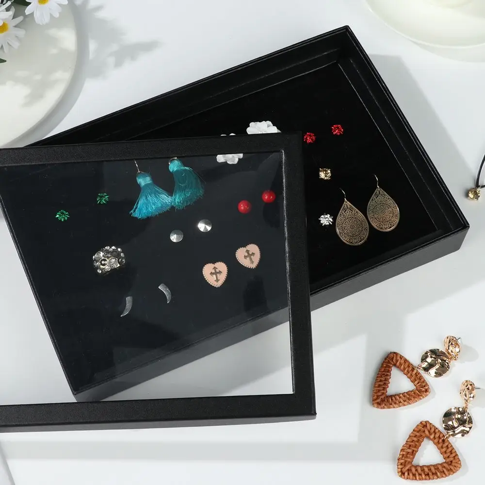 100 Slots Ring Earring Jewelry Display Organizer Box Tray Holder Storage Case
