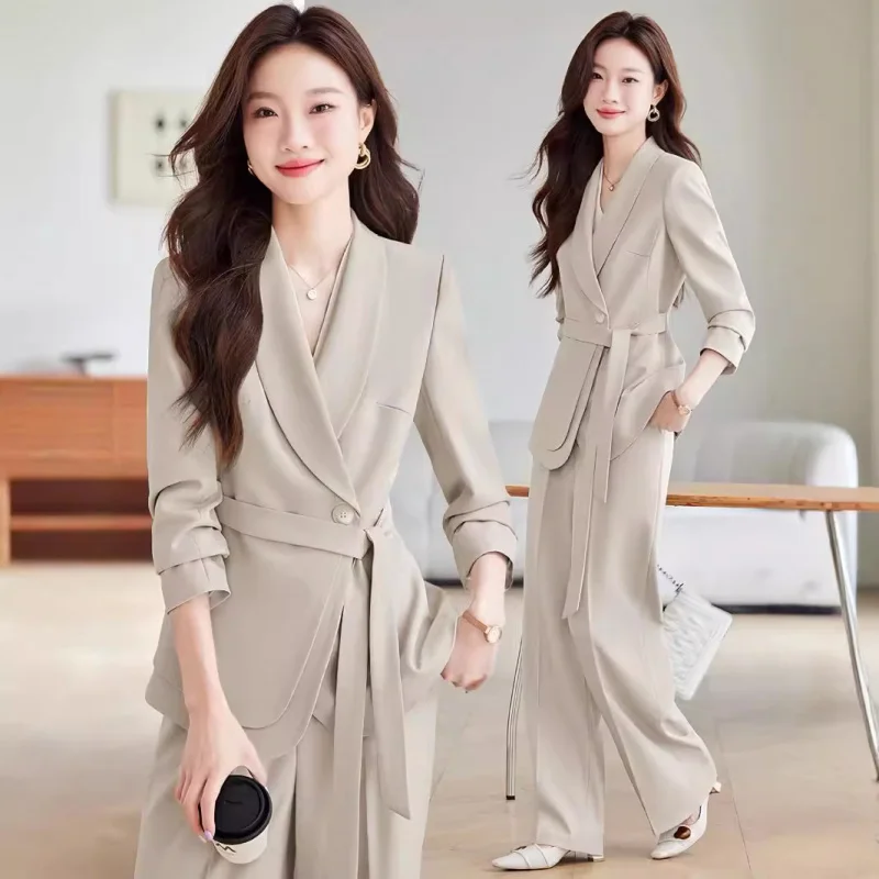 

High-End Women's Suit Set New Spring and Autumn Korean Style Casual Professional Blazer Commuting Work Formal Outfit