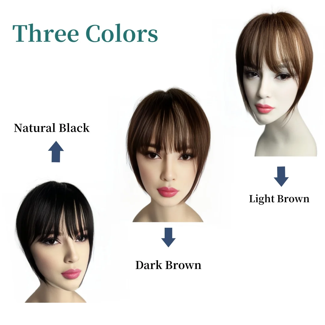 Haaraufsatz mit Pony-Clip 360° °   3D-Abdeckungs-Haaraufsätze für Frauen mit dünner werdenden Haaren, 25,4 cm, glattes Haar, Haarteile für Frauen