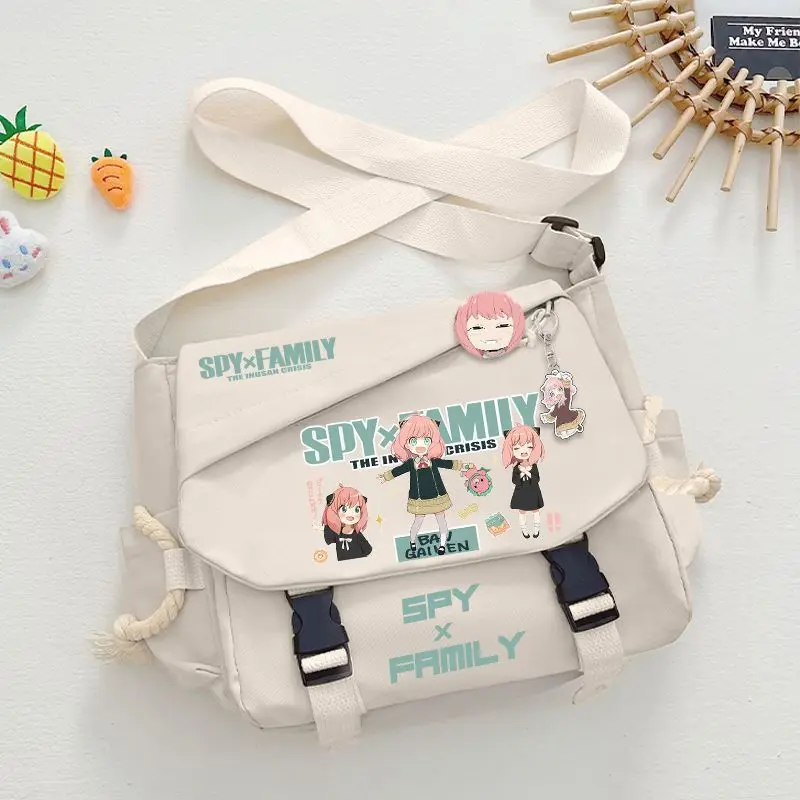 Spy X Family Crossbody Collaboration Junior High School Tutoring Tote Unisex Canvas Bag Single Shoulder Backpack Anime