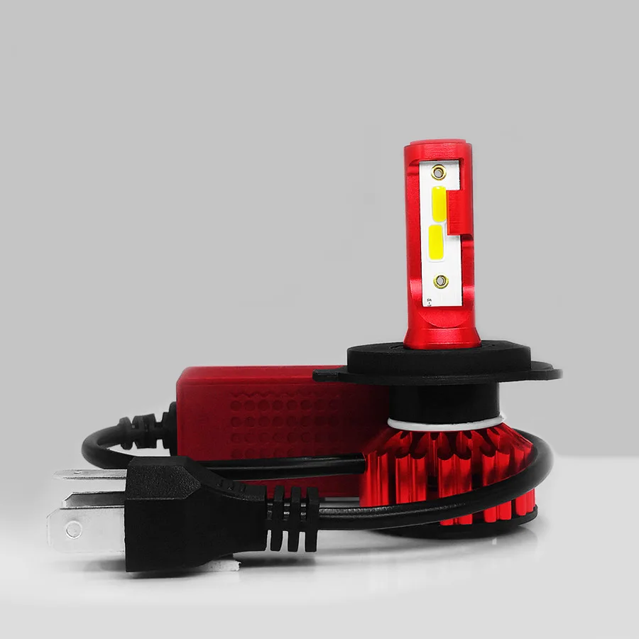 1 Pair Mini 9003 HB2 Lamp H4 Led Car Headlights Auto Dual Diode High Low Beam Led Bulbs For Car 6000K White 12V 24V 12000lm 100W