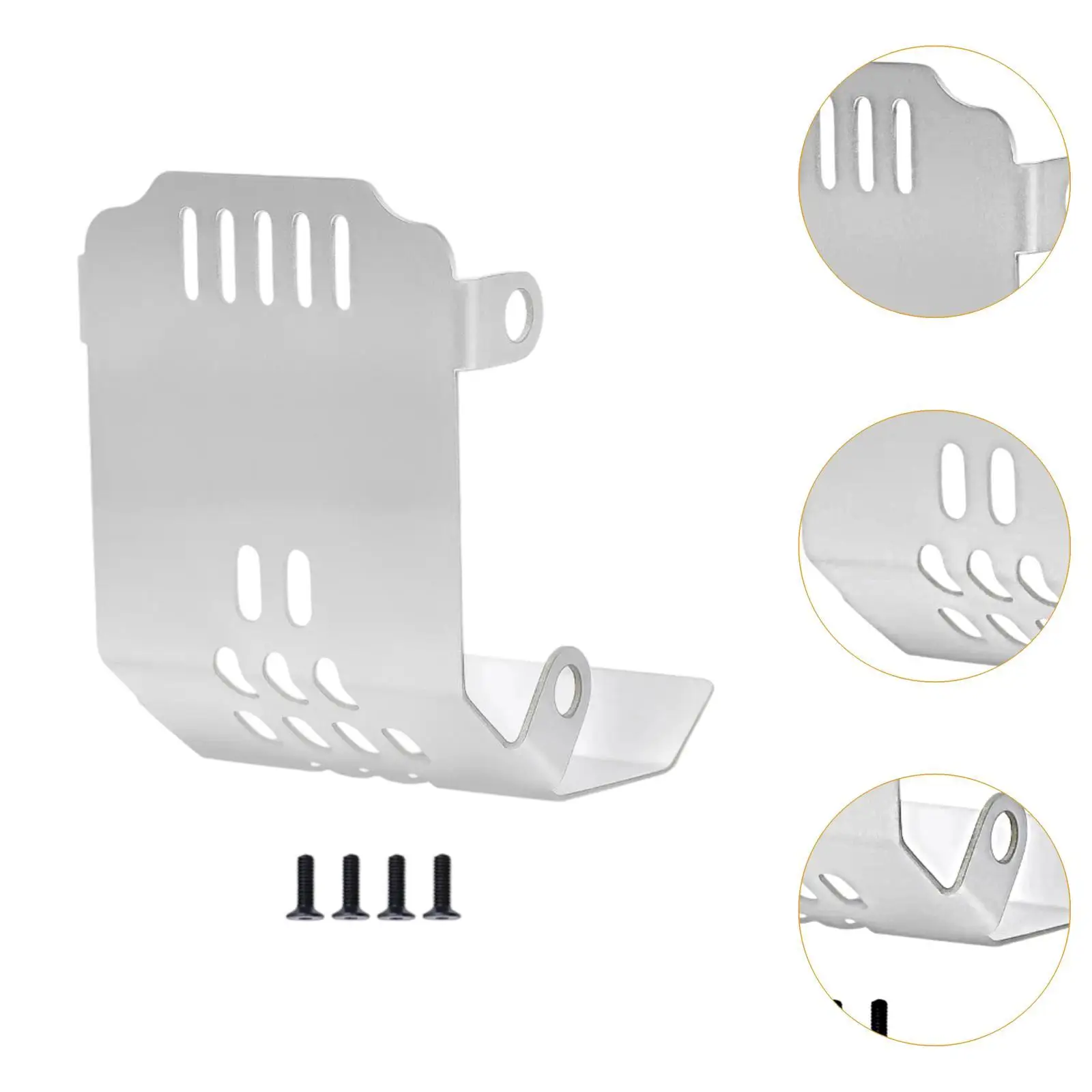 Premium Stainless Steel Skid Plate Guard Chassis Armor Protector for Rc Motorcycle 1 4 Easy Install