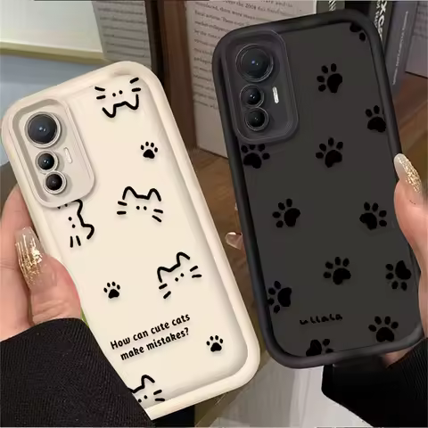 Cat Dog Lovely Line Case For Xiaomi Poco X7 X6 X5 X3 NFC F7 F6 F5 F3 M7 M6 Pro 4G 5G Mi 12 11 Lite NE 5G 13T 12T 11T 14T Pro
