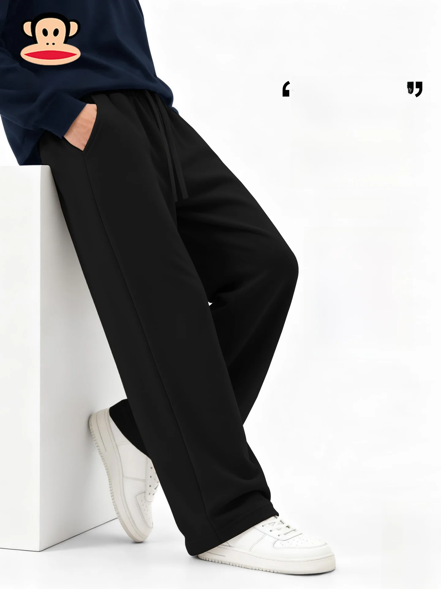 

Men's Bla Casual Pants Loose Wide Leg Spring 2026 American Sle Comfortable Versatile Durable Straight Leg Trou...
