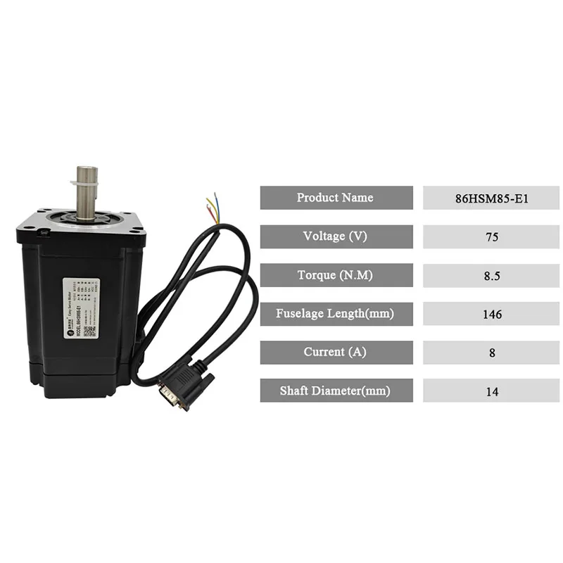 Leadshine Engraver Hybrid Servo Motor 86HSM85-E1 86HSM45 Torque 8.5N.M 4.5N.m High Torque Closed-loop Motor  1000 line encoder