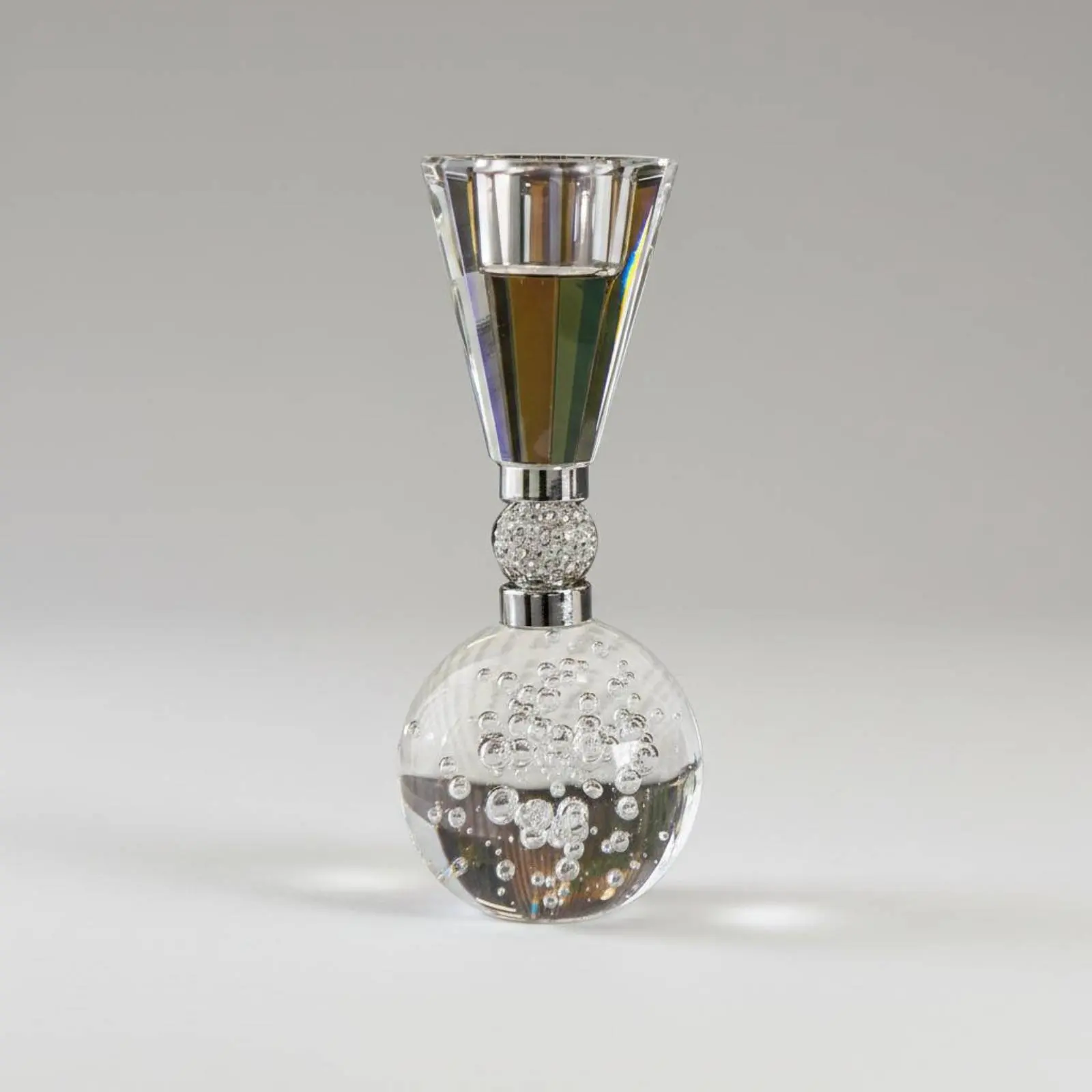 Crystal Candle Holder Bright Luxury Spherical Base Candle Holder Crystal Bead Candlestick Creative Design for Bedroom view 6