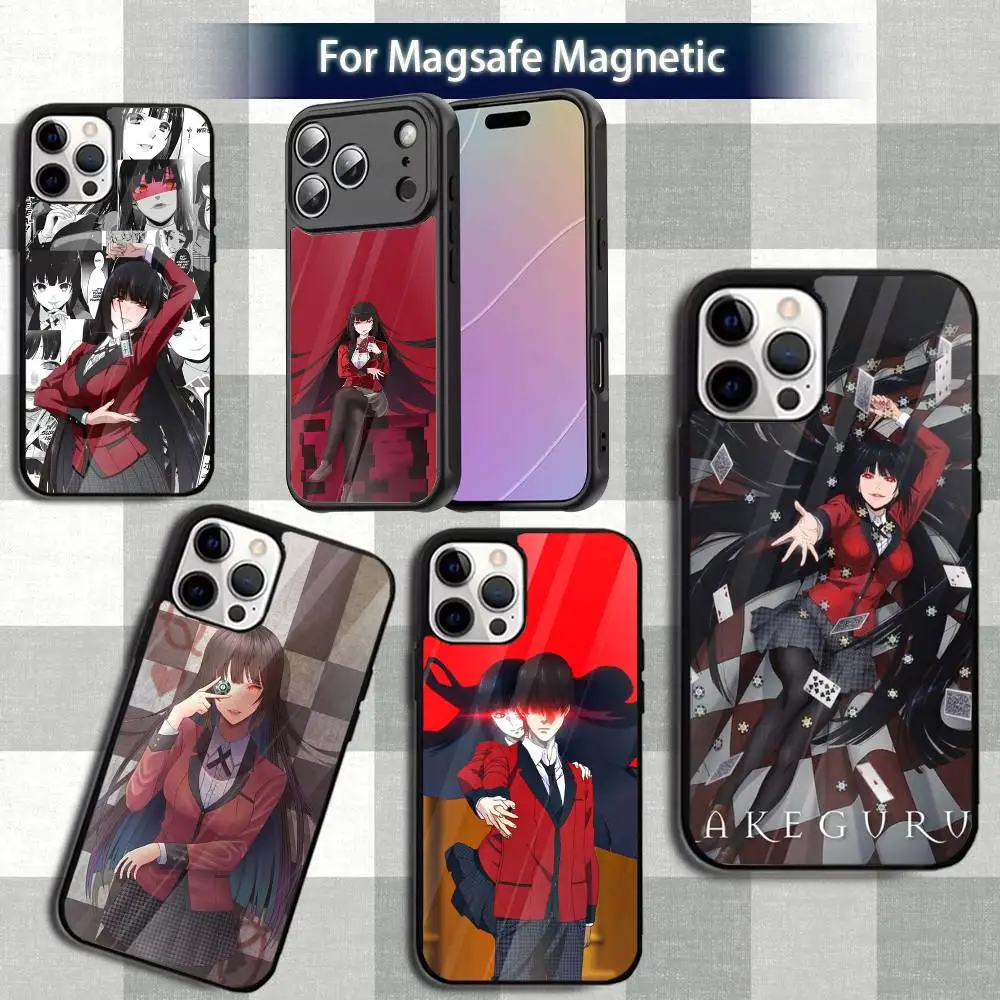 

Cool K-Kakegurui Anime Phone Case For iPhone 13,12,15,17,11,16,14,Pro,Max,Plus,Mini,Magsafe,Magnetic Wireless Charging Case