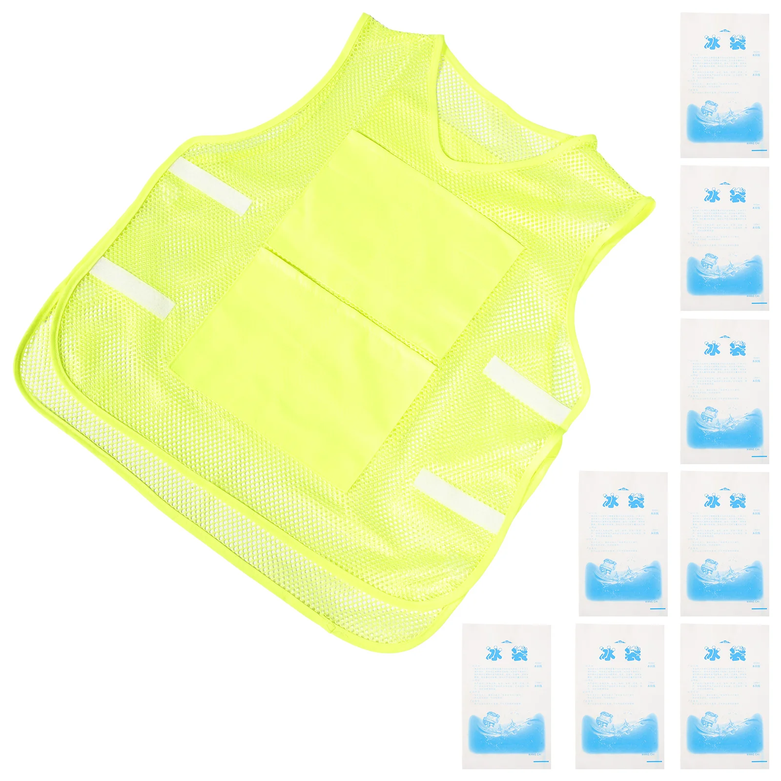 1 ensemble 1 ensemble gilet de refroidissement grande taille gilet de glace réutilisable pour le travail en plein air d'été gilet plus frais costume de congélateur pour hommes femmes