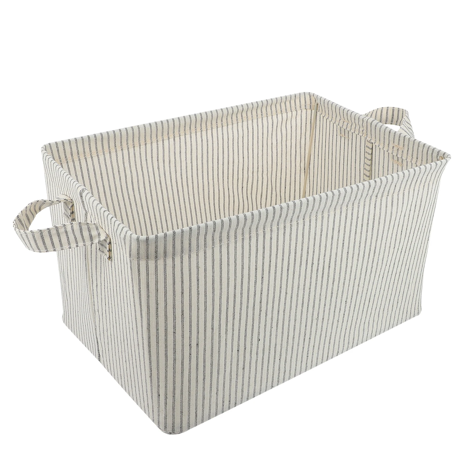 صندوق تخزين قابل للطي من القطن والكتان الريفي، آمن ولطيف وسهل التنظيف لمفاتيح المكياج DIY