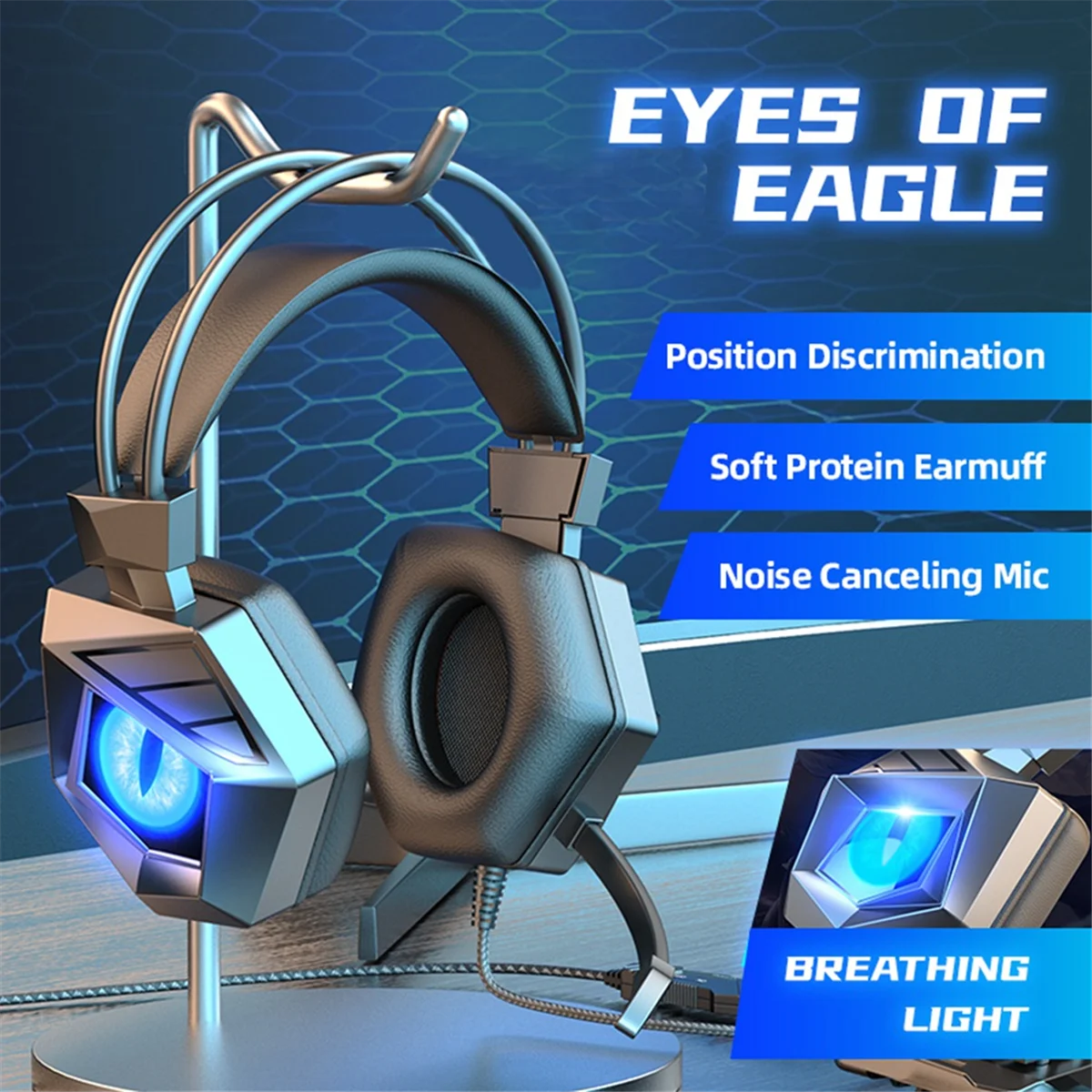 

Excellent! Wired Gaming Headset with Microphone for PS4 PS5 XBox Switch PC Computer Laptop Headphone C