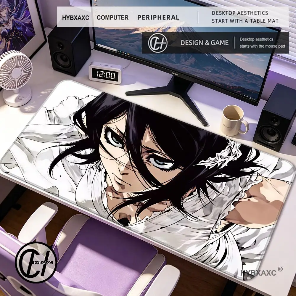 

HYBXAXC Mouse Pad PC Non Slip B-bleach Rukia Kuchiki Mousepad Laptop Gamer Cabinet Keyboard Pad Computer Gaming DeskMat