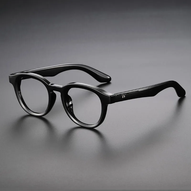 

European and American Retro Myopia Frame, Men's Anti-blue Light Color-changing Women's Trendy Inwardly Sloping Frame Design