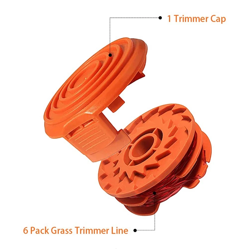 WA0007 / 50022833 Replacement Line Trimmer Spool For Worx WG116 WG119 Corded Electric String Trimmers, 16Ft 0.065Inch