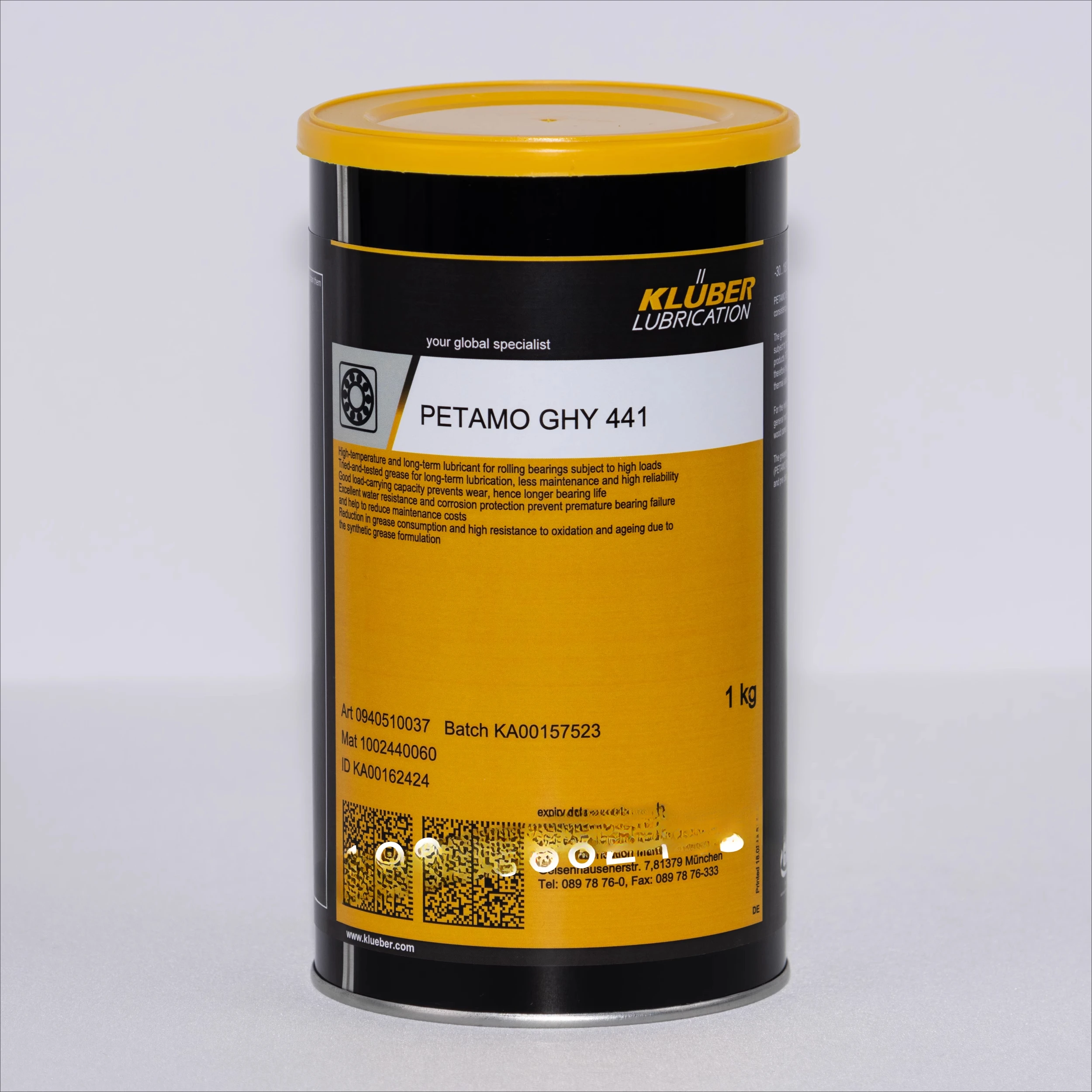 KLUBER PETAMO GHY 441 443 133N Long-lasting high temperature grease for rolling bearings