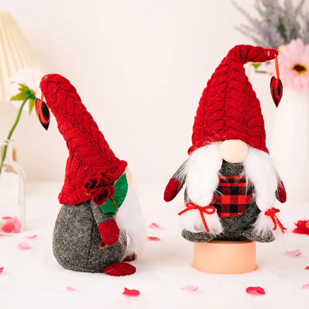 Valentines Gnome Nordic Style Swedish Gnome Table Ornament Desktop Decor Romantic Holiday Charm Valentines Gnomes