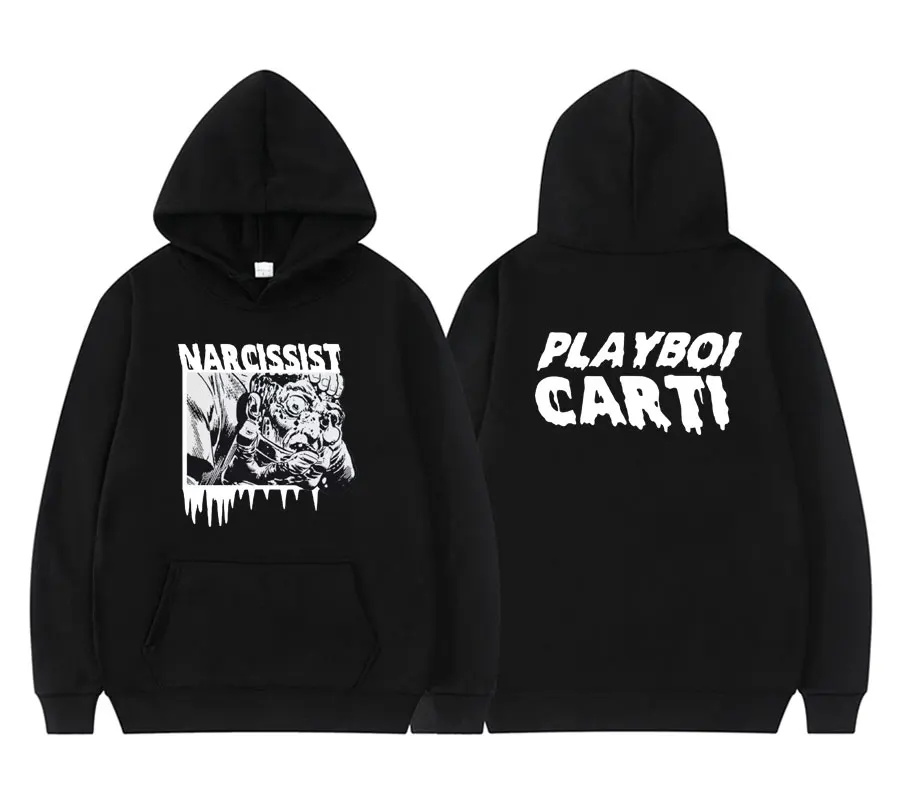 

Playboi Carti Hoodie Harajuku Print Hoodies Regular Man Tops Streetwear Quality Men Rapper Oversized Hip-Hop Hooded Sweatshirt