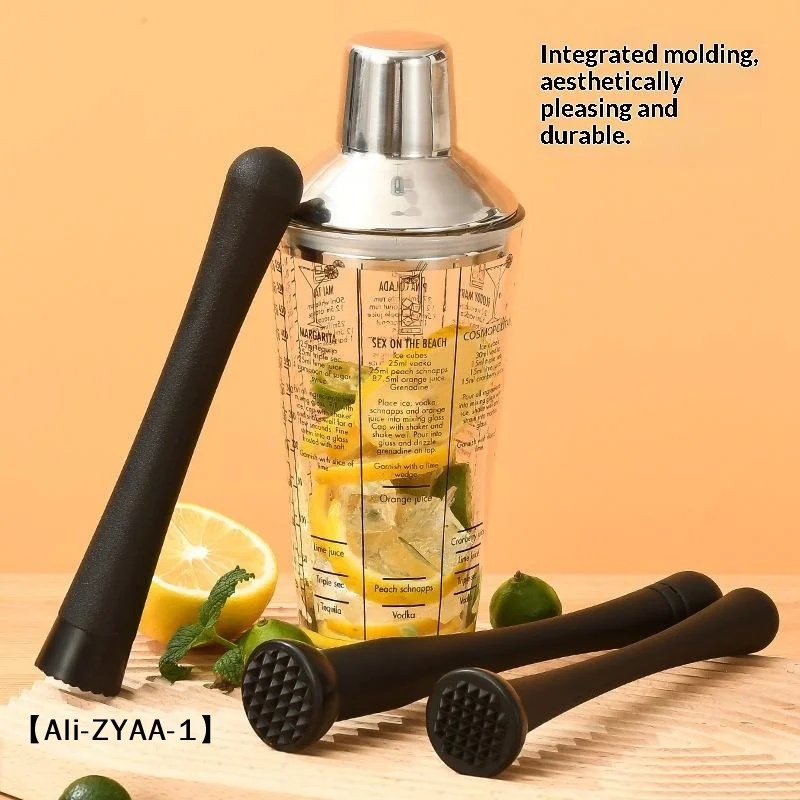 【A】Cocktail Muddler Professional PP Ice Pestle With Grooved Spiky Nylon Head For Muddle & Mix Homemade Drinks Mojito 1PC