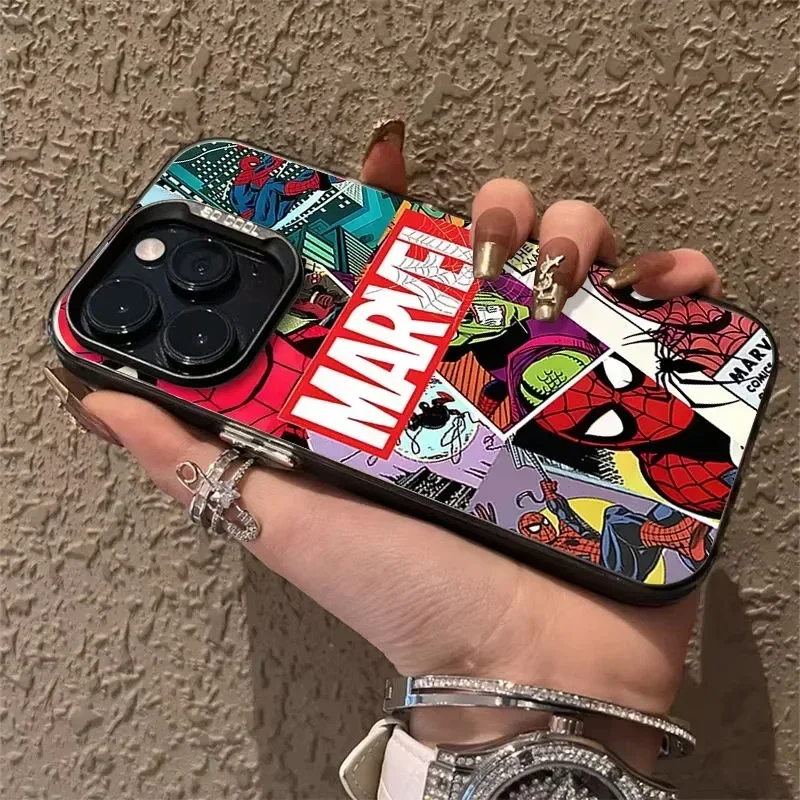 マーベル-スパイダーマン電話ケース,スタンドカバー付きケース,超クールなネット,iPhone 16,14,12,13,11,15 pro max,xr,x,xs,max,7 8 plus,y2k
