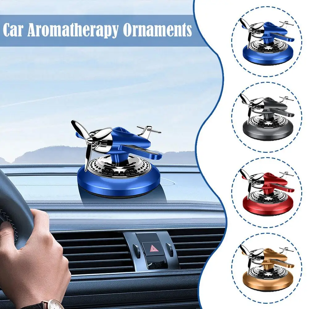 

Solar Car Air Freshener Automatic Rotation Aromatherapy Airplane Decoration Auto Styling Interior Propeller Aromatherap Dif M9A8