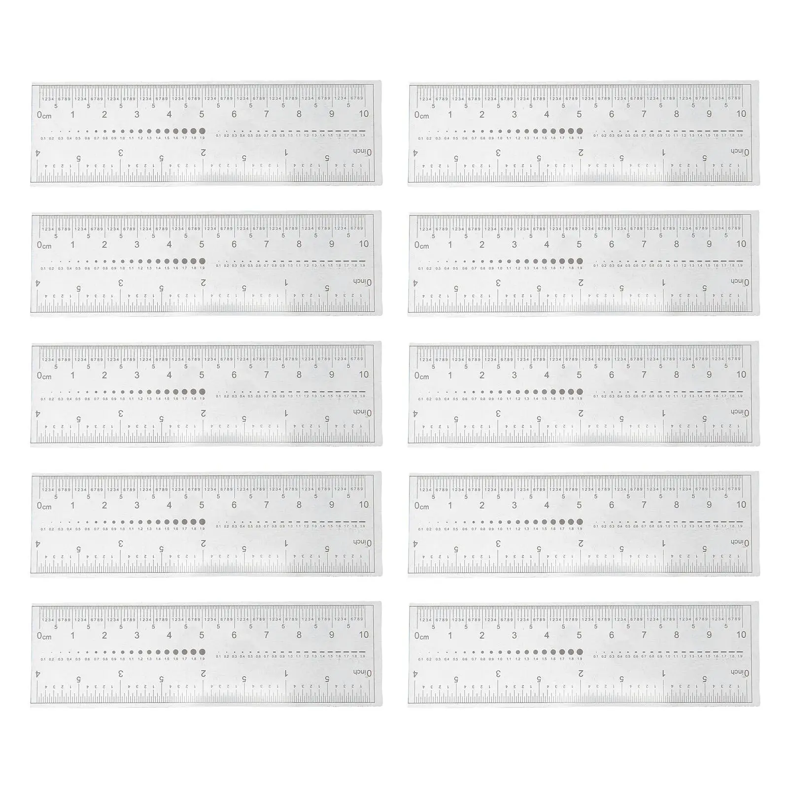

Transparent for nail Art Measuring Ruler 10PCS Professional PVC Soft Tool for Accurate for nail Size Measurement
