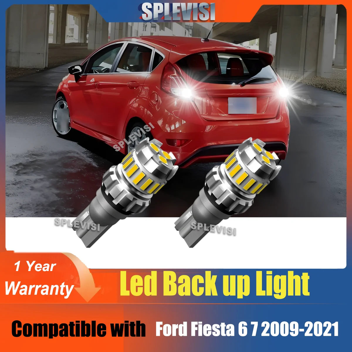 

2PC T15 W16W LED Reverse Backup Light Error Free for Ford Fiesta 5 2006-2008 Ford Fiesta 6 7 2009-2021 2010 2011 2012 2013 2014