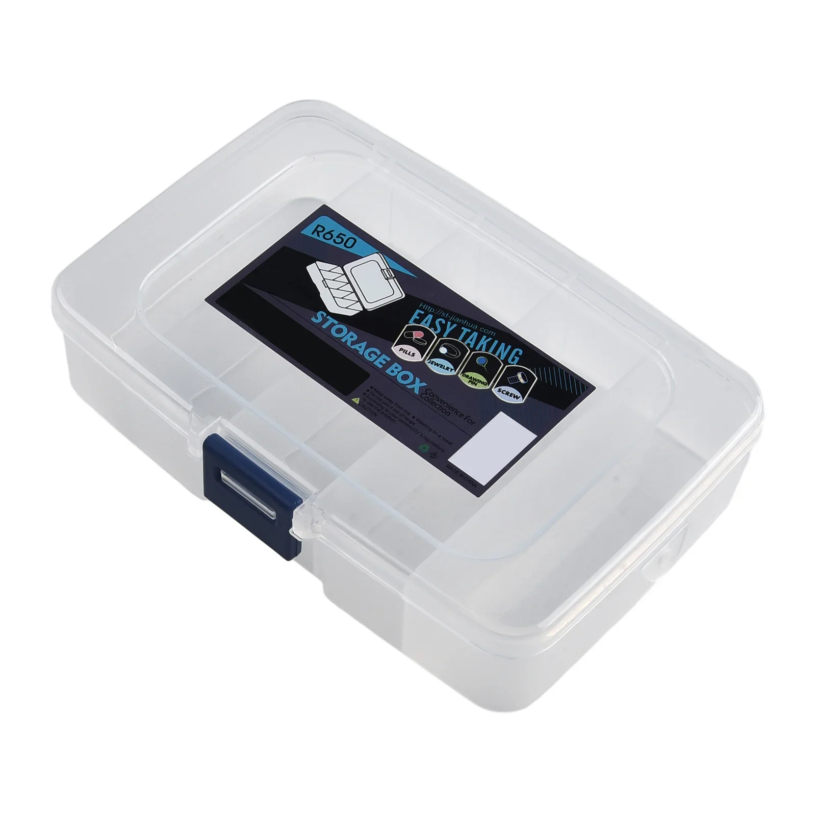 1pcs Plastic Tool Screws IC Storage Box Craft Organizer Small Part Container Case 5-Grid Transparent Tool Box 14.3x9x3.5cm