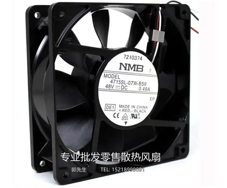 

Ltsf For NMB 4715SL-07W-B59 DE1 DC 48V 0.49A 120x120x38mm 3-Wire Server Cooling Fan 12cm