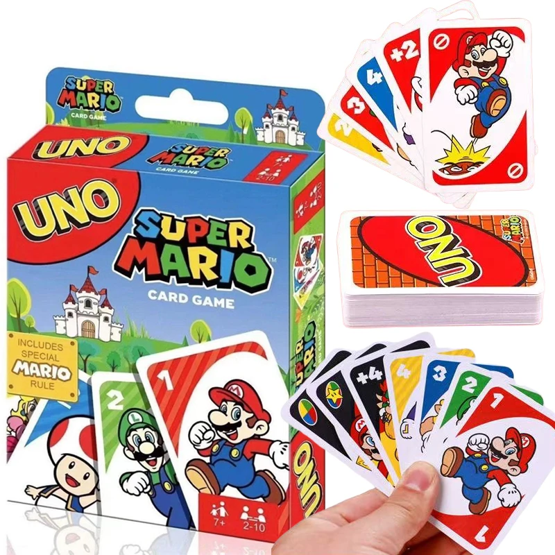 Juegos de mesa de Super Mario Bros, naipes, juego de mesa de cartas de Navidad, rompecabezas de interacción, póker para niños y adultos, regalos de cumpleaños, juguete