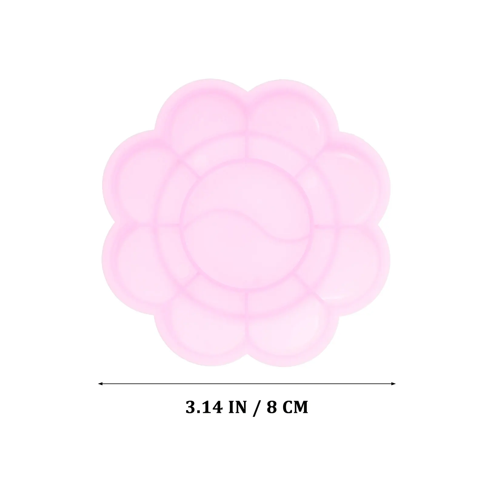 100Pcs Plastic Flower Shaped Color Mixing Trays Pigment Plates Painting Pallets Art Supplies Mixing Boards Plastic Pallets