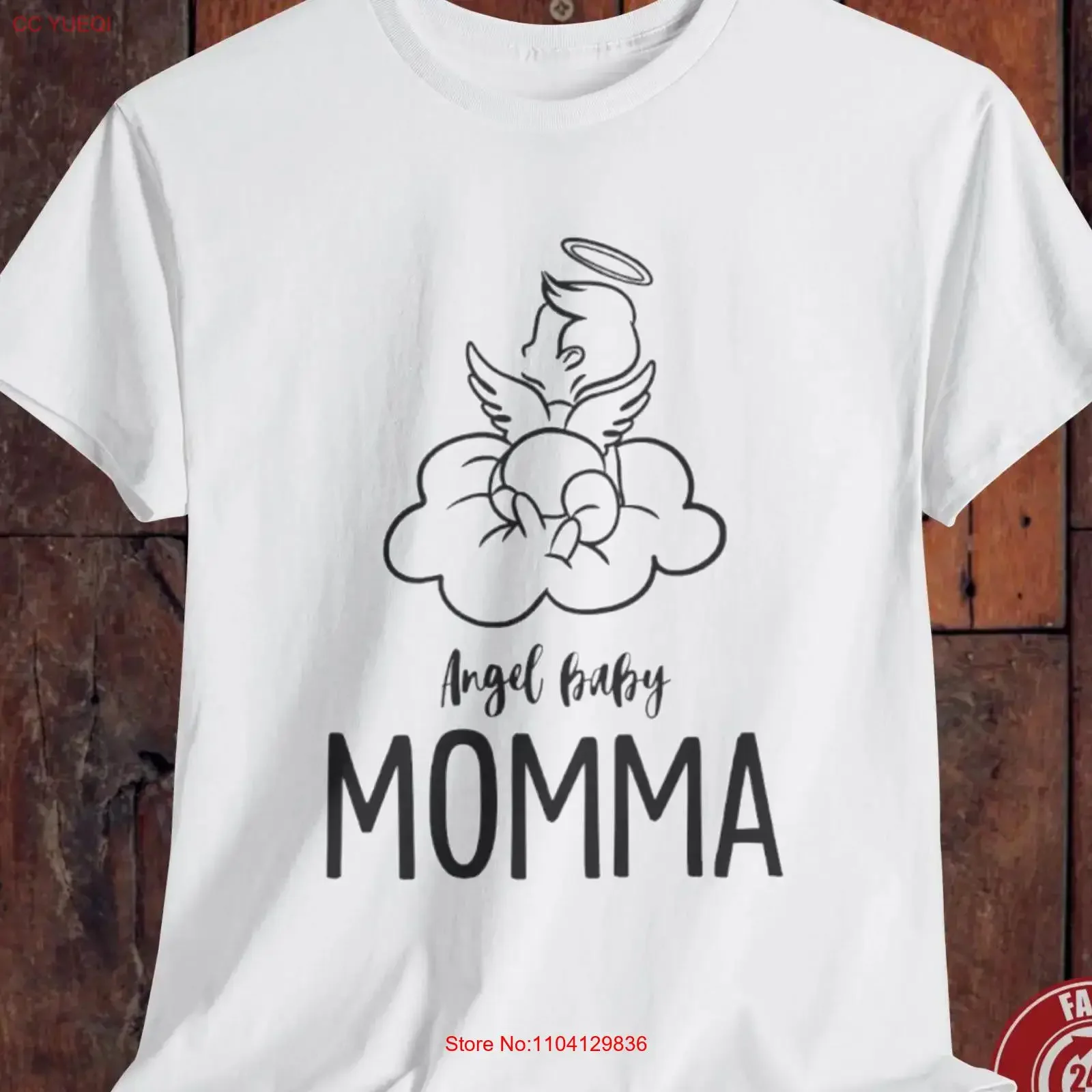 Angel Baby Momma T Shirt Cotton Ideal for New Moms Mother's Day Shower Celebration Cozy Casual Wear vintage Washed streetwear