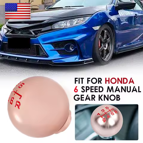 6 Speed Type R Shift Gear Knob MT For Honda Civic City FD2 FN2 EP3 TYPE R DC2 M10 x 1.5 Aluminum JDM Ball Shape Car Accessories