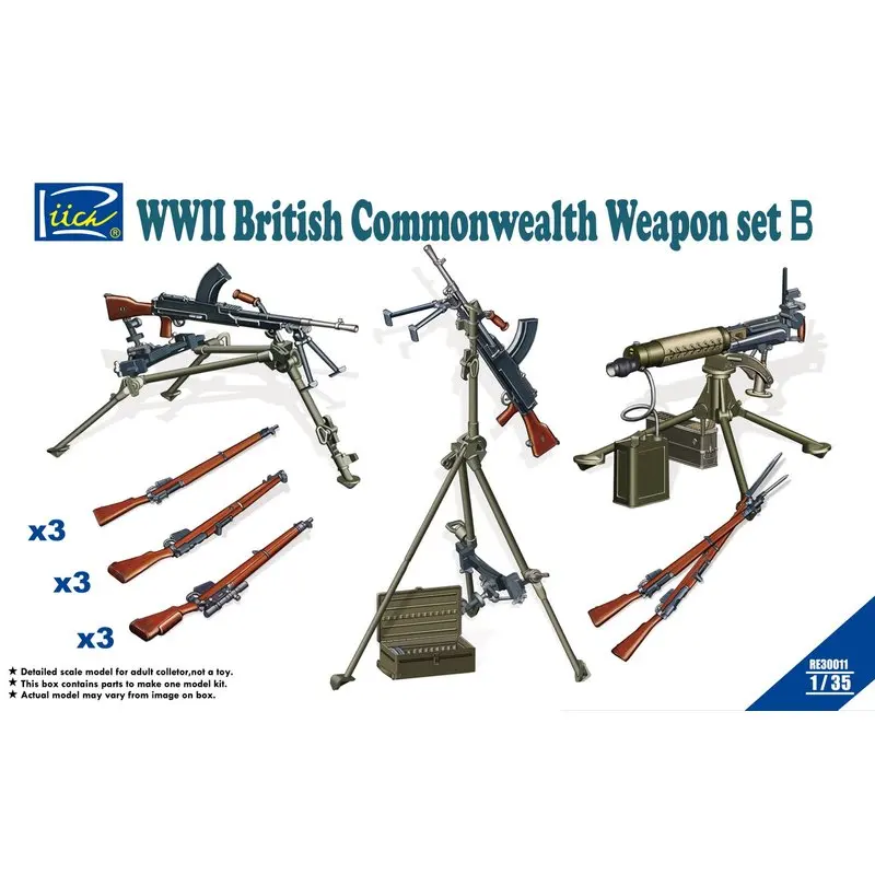 

Riich Models RE30011 1/35 WWII British Commonwealth Weapon Set B - Scale Model Kit