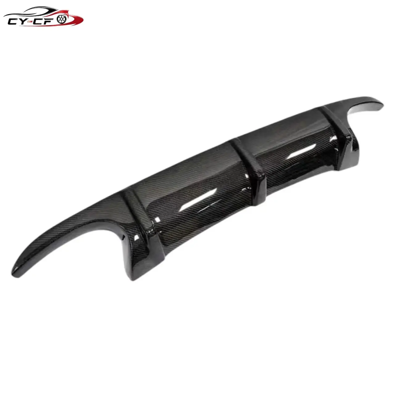 Suitable for 2003-2006 Mercedes-Benz SL Class R230 SL55 Upgraded Carbon Fiber Rear Lip and Rear Diffuser - view 4