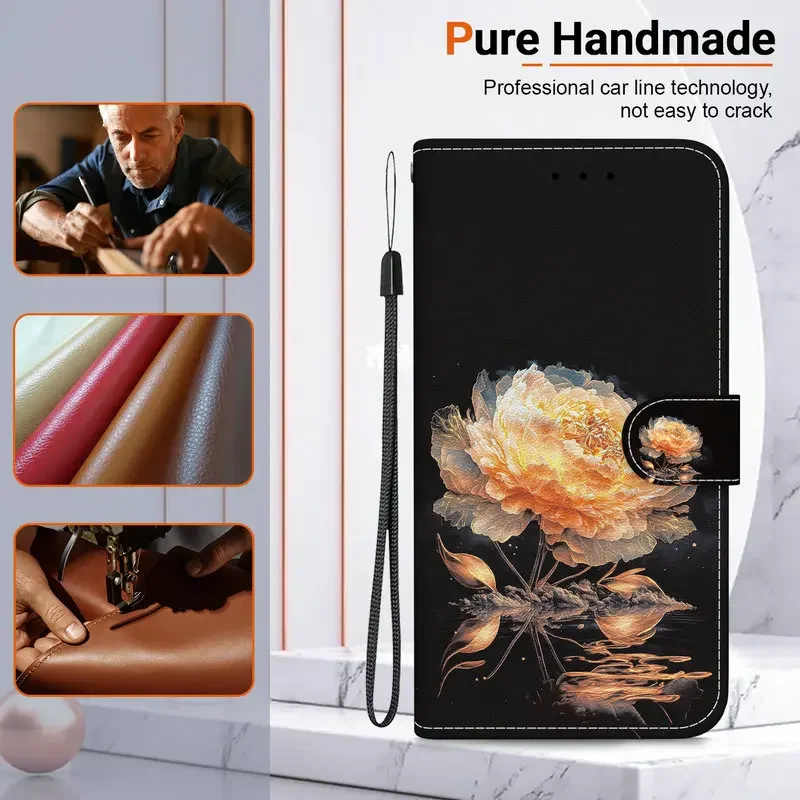 A80 A98 A78 A58 A38 A18 4G 5G Floral Book Case Leather 360 Protect for OPPO A60 A79 A 80 58 38 18 60 79 Phone Cover Magnet Funda