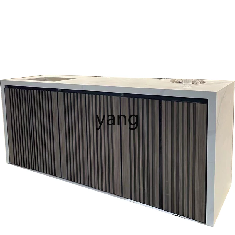 LMM Outdoor Terrace Villa Courtyard Garden Water Pool Basin Integrated Cabinet Operation Table Customization