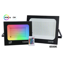 RGB LED Floodligh LED Flood Light Spotlight Outdoor Waterproof Light Wall Garage Gym Street Landscape Lighting AC220V