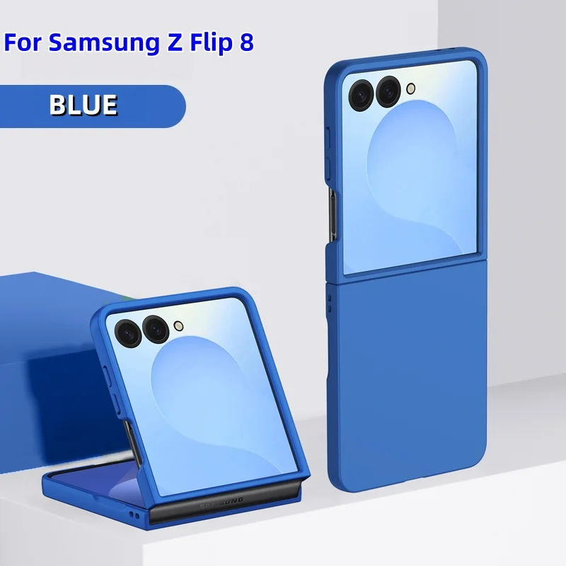 ZFlip8 Ultra Dünne Schlanke Einfarbige Matte Handyhülle für Samsung Galaxy Z Flip 8 7 FE 6 5 4 3 Hautfreundliches PC Stoßfestes Cover