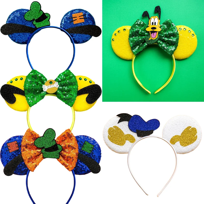 The Chain Gang Headbands Girl Goofy Hat Hair Band Kids Bow Bone Hair Accessories Women Pluto Headwear Baby Disney Anime Hairband