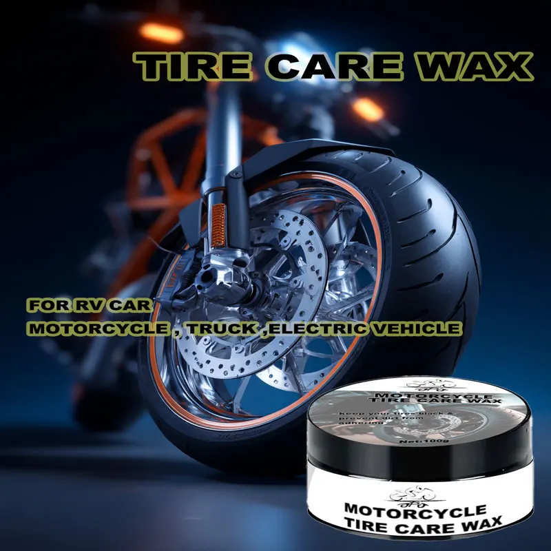 

High gloss tire gloss paste, tire repair wax - tire gloss, used for lively car and motorcycle appearance updates, wheel gloss.