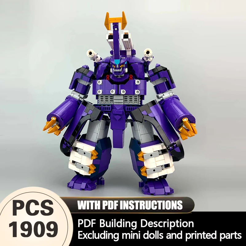 Creative Series Model MOC Building Bricks Purple Heavy Mecha Modular Technology Gifts Holiday Assemble Toys Suit Display
